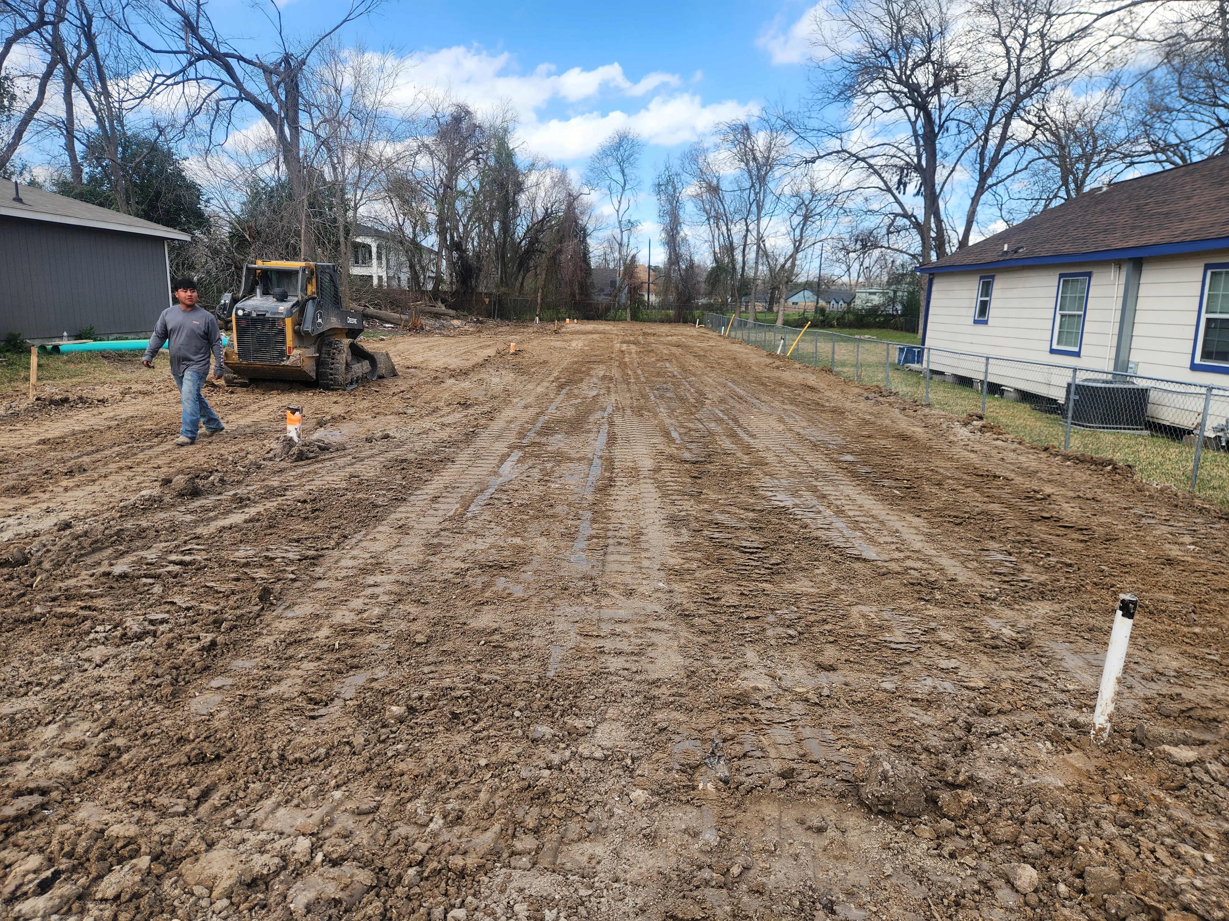 Dirt Delivery project - Odie Tractor Services Houston TX